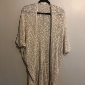 Open Knit Cream Batwing Cardigan